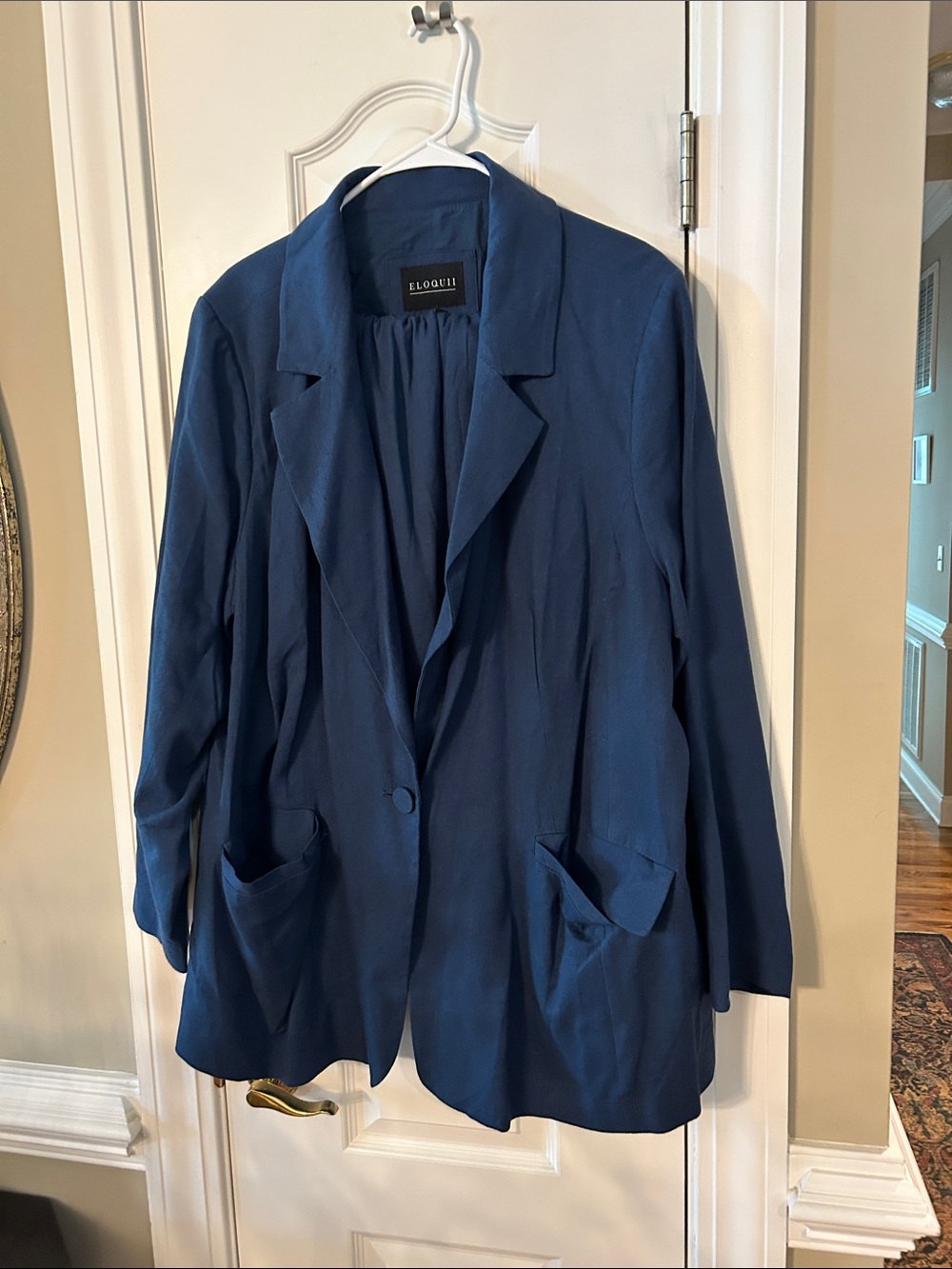 Eloquii Navy Single-Button Relaxed Suit